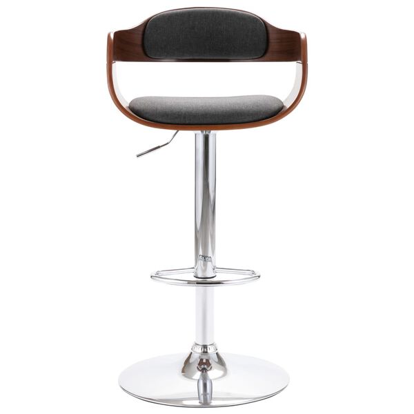 vidaXL Tabouret de bar Contreplaqu&eacute; et tissu gris