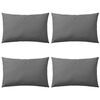 vidaXL Oreiller d'ext&eacute;rieur lot de 4 60 x 40 cm Gris