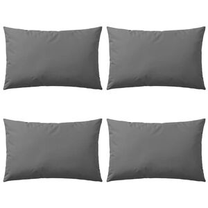 vidaXL Oreiller d'ext&eacute;rieur lot de 4 60 x 40 cm Gris