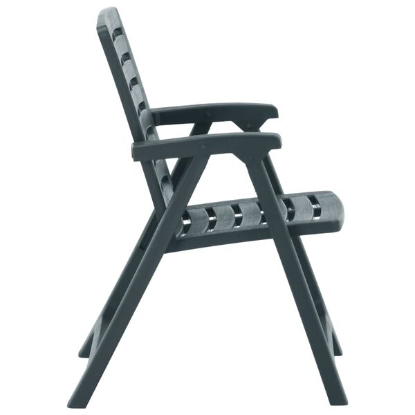 vidaXL Chaises de jardin lot de 4 Plastique Vert