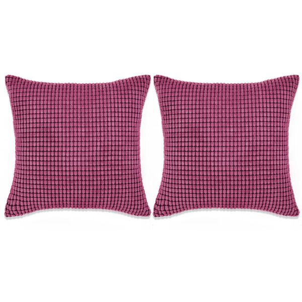 vidaXL Jeu de coussin lot de 2 Velours 60 x 60 cm Rose