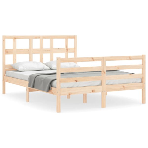 vidaXL Cadre de lit sans matelas bois massif