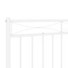 vidaXL T&ecirc;te de lit de remplacement m&eacute;tal blanc 100 cm