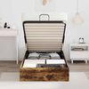 vidaXL Cadre de lit ottoman avec stockage Ch&ecirc;ne fum&eacute; 193 x 120 x 25 cm
