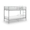 vidaXL Lit superpos&eacute; sans matelas gris m&eacute;tal 90x200 cm