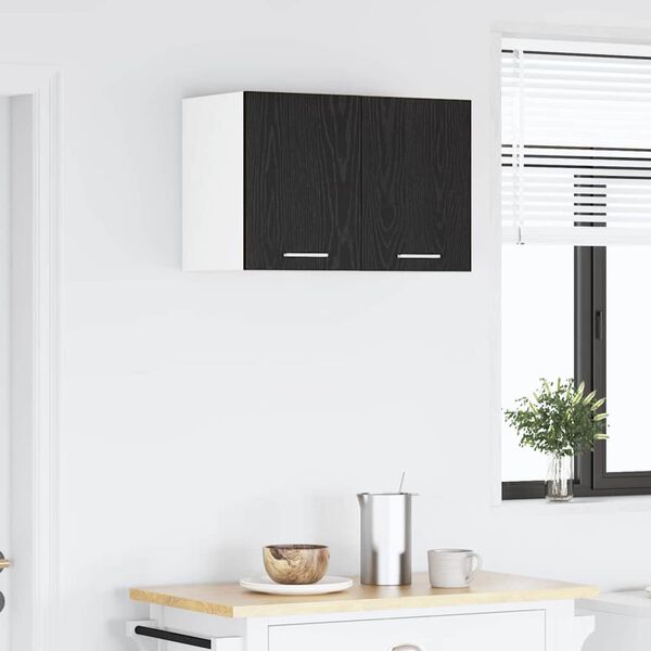 vidaXL Armoire suspendue 2 pcs Ch&ecirc;ne noir et Blanc 30 x 31 x 40 cm