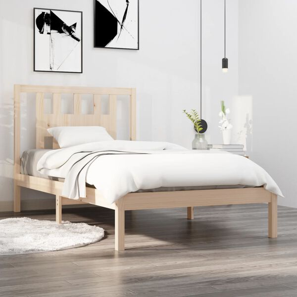 vidaXL Cadre de lit sans matelas bois massif 100x200 cm
