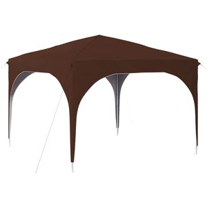 vidaXL Tente de f&ecirc;te pop-up 290 x 290 x 245 cm Marron