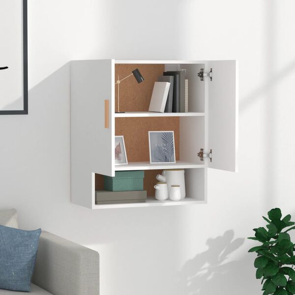 vidaXL Armoire murale Blanc 60x31x70 cm Bois d'ing&eacute;nierie