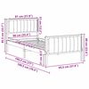 vidaXL Cadre de lit Marron et taupe 90 x 190 cm Bois massif en pin