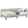 vidaXL Cadre de lit d'angle Gris clair 90 x 200 cm Velours