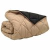 vidaXL Duvet d'hiver Noir et Taupe 220 x 200 cm Microfibre