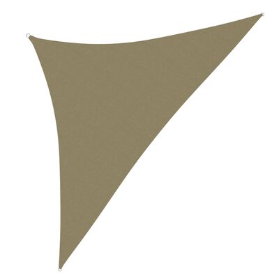 vidaXL Voile de parasol tissu oxford triangulaire 3,5x3,5x4,9 m beige