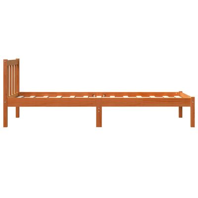 vidaXL Cadre de lit sans matelas cire marron 75x190 cm bois pin massif