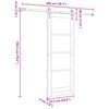 vidaXL Porte coulissante ORKDAL Naturel et Noir 73,5 x 198,5 cm