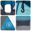 vidaXL Tente Cabane avec toit avec stockage Bleu 425 x 396 x 222 cm