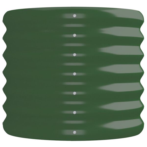 vidaXL Lit sur&eacute;lev&eacute; de jardin Acier galvanis&eacute; 224x40x36 cm Vert