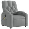 vidaXL Fauteuil de massage inclinable &eacute;lectrique gris clair tissu