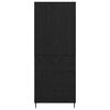 vidaXL Haut Armoire 2 pcs Ch&ecirc;ne noir Bois Agglom&eacute;r&eacute; et Verre