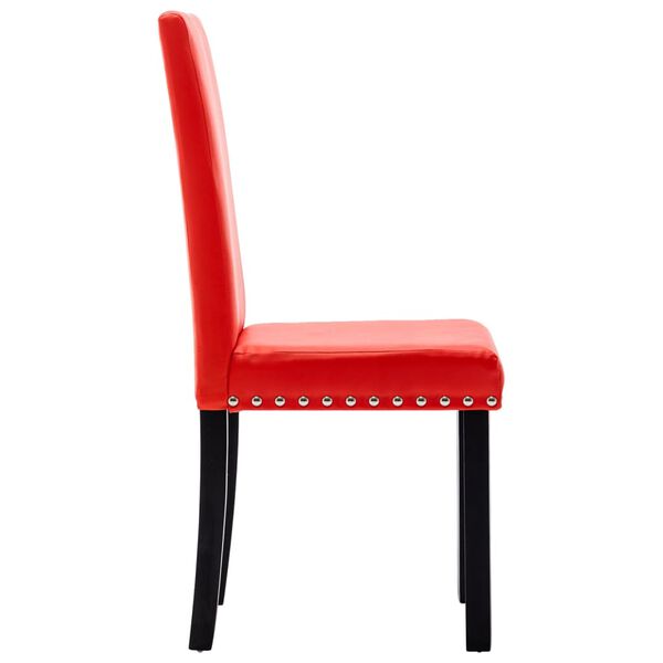 vidaXL Chaises &agrave; manger lot de 6 rouge similicuir