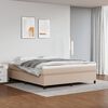 vidaXL Sommier &agrave; lattes de lit avec matelas Cappuccino 160x200 cm