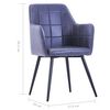 vidaXL Chaises &agrave; manger lot de 2 gris similicuir daim
