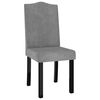 vidaXL Chaises &agrave; manger lot de 6 gris clair velours