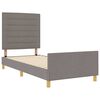 vidaXL Cadre de lit avec t&ecirc;te de lit Taupe 100 x 200 cm tissu
