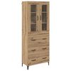 vidaXL Haut Armoire Ch&ecirc;ne artisanal 69,5 x 34 x 180 cm