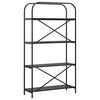vidaXL &Eacute;tag&egrave;re Ch&ecirc;ne noir 80 x 30 x 146 cm Bois d'ing&eacute;nierie