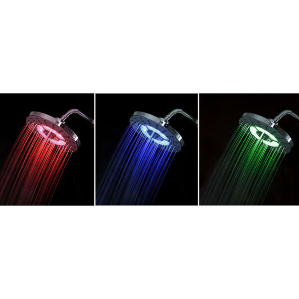 SCH&Uuml;TTE Ensemble de douche avec lumi&egrave;res LED GALAXIS chrome