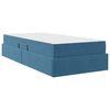 vidaXL Lit avec rangement et matelas Bleu fonc&eacute; 90 x 190 cm Velours
