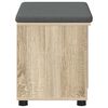 vidaXL Banc d'entr&eacute;e avec coussin Uni Ch&ecirc;ne Sonoma 60 x 38 x 46 cm
