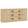 vidaXL Buffets 3 pcs Ch&ecirc;ne sonoma Bois d'ing&eacute;nierie