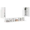 vidaXL Ensemble meuble TV 4 pcs Blanc brillant Bois d'ing&eacute;nierie