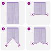 vidaXL Rideau en fils 2 pcs 140 x 250 cm violet