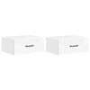vidaXL Cabinet de chevet mural 2 pc Blanc brillant 49 x 34,5 x 20 cm