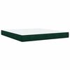 vidaXL Sommier &agrave; lattes de lit et matelas Vert fonc&eacute; 180x200cm Velours