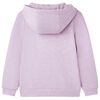 Sweatshirt &agrave; capuche et fermeture &eacute;clair pour enfants m&eacute;lange lila 104
