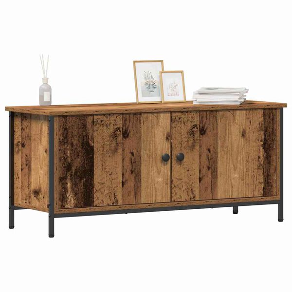 vidaXL Meuble TV Bois Ancien 100 x 35 x 45 cm Bois d'ing&eacute;nierie
