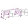 vidaXL Buffet LED Bois ancien 283 x 37 x 67 cm Bois d'ing&eacute;nierie