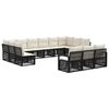 vidaXL Ensemble de canap&eacute; de jardin 13 pc Noir polyrotin