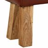 vidaXL Banc saut de cheval 160 cm Marron Cuir v&eacute;ritable et bois acacia