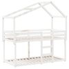 vidaXL Lit superpos&eacute; sans matelas blanc 75x190 cm bois de pin massif