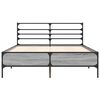 vidaXL Cadre de lit sans matelas sonoma gris 120x190 cm