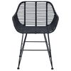 vidaXL Chaise de salle &agrave; manger 2 pcs Noir 55 x 50 x 74 cm