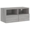 vidaXL Unit&eacute;s murales TV 4 pcs sonoma gris bois d'ing&eacute;nierie