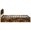 vidaXL Cadre de lit Ch&ecirc;ne fum&eacute; 140 x 200 cm Bois Ing&eacute;nierie