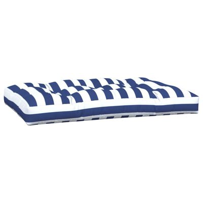 vidaXL Coussins de palette lot de 2 rayures bleues/blanches tissu