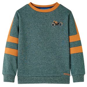 Sweatshirt pour enfants m&eacute;lange vert fonc&eacute; 92
